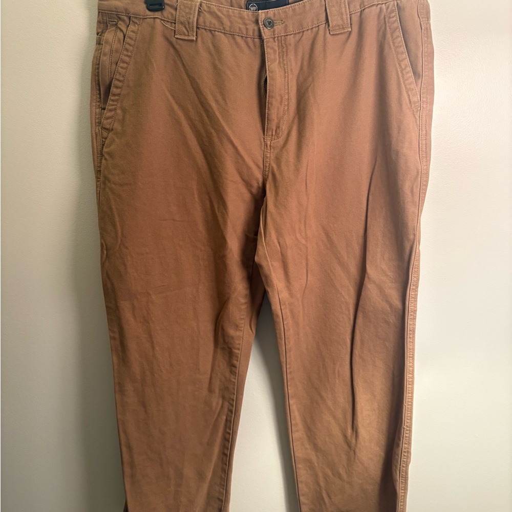 Weatherproof Tan Chinos Straight Leg Cotton Blend. Men’s 38x30. Good condition.
